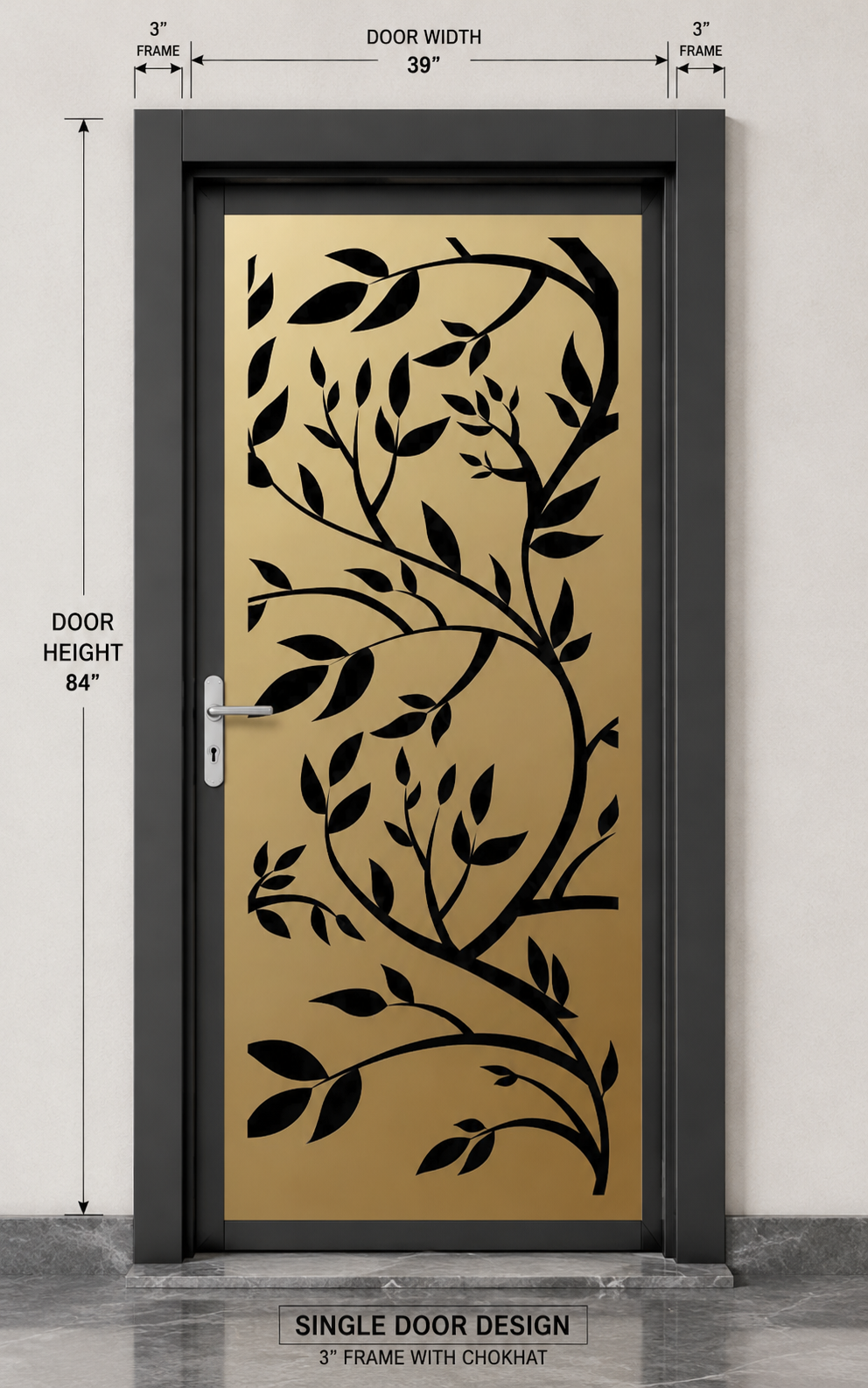 Single door gate with Frame
